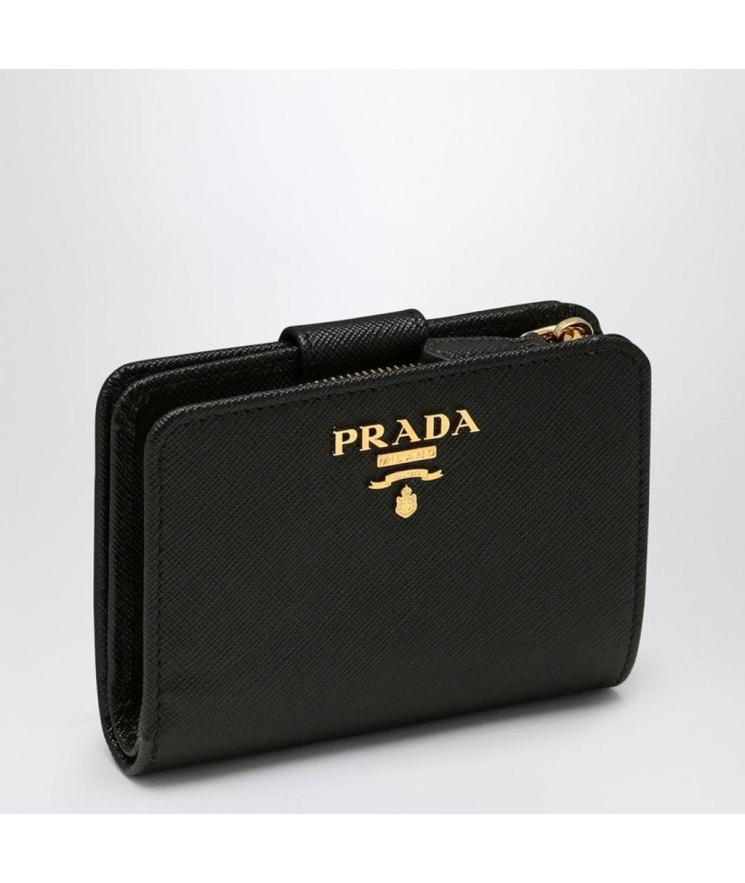 PRADA Черный кожаный кошелек, фото 3