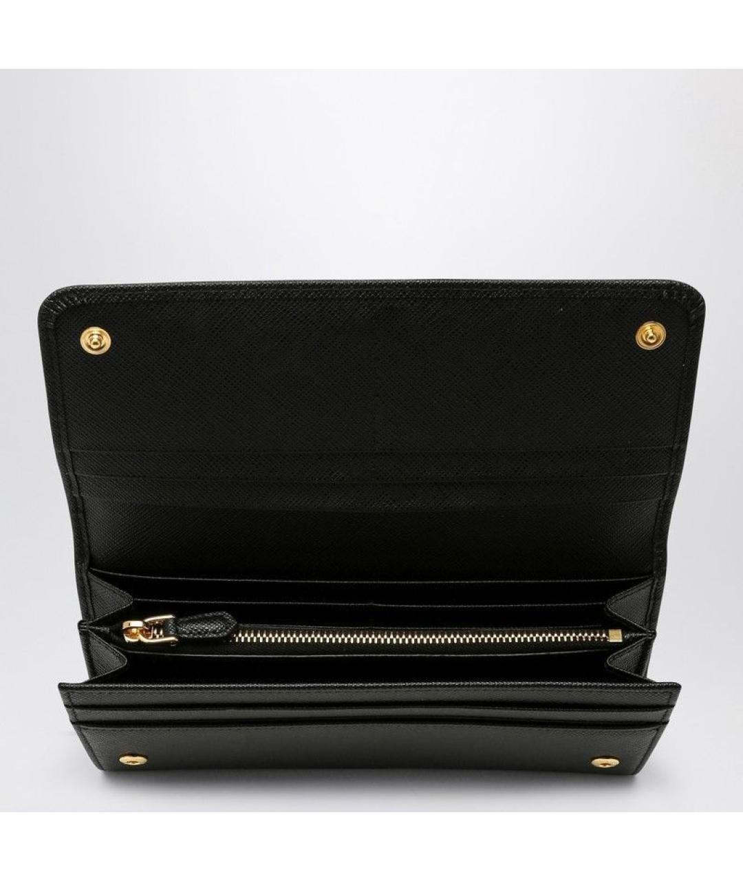 PRADA Черный кожаный кошелек, фото 2