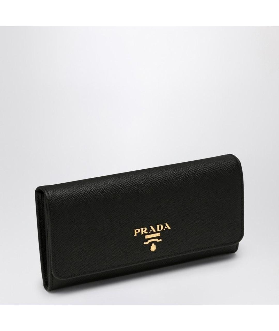 PRADA Черный кожаный кошелек, фото 3