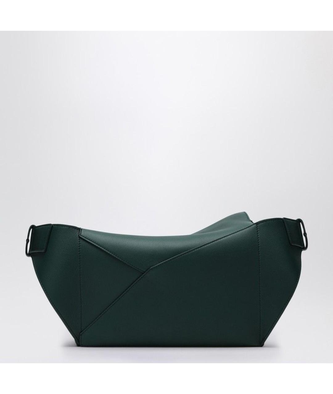 LOEWE Зеленая кожаная поясная сумка, фото 2