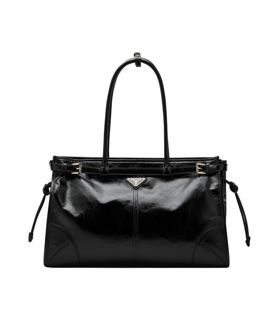PRADA Черная кожаная сумка тоут, фото 1