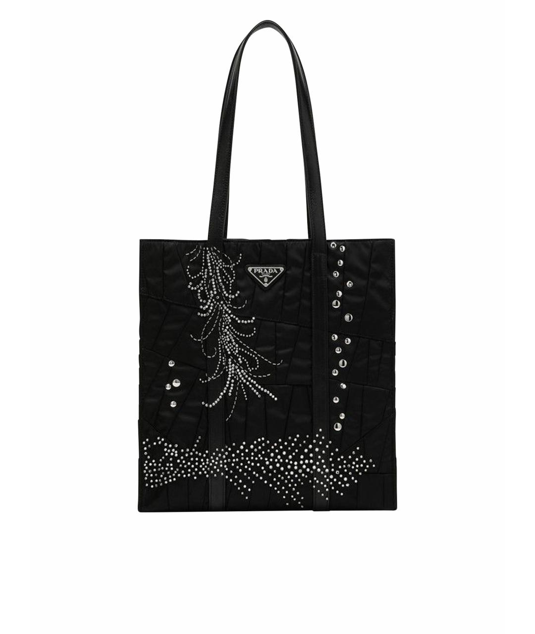 PRADA Черная синтетическая сумка тоут, фото 1