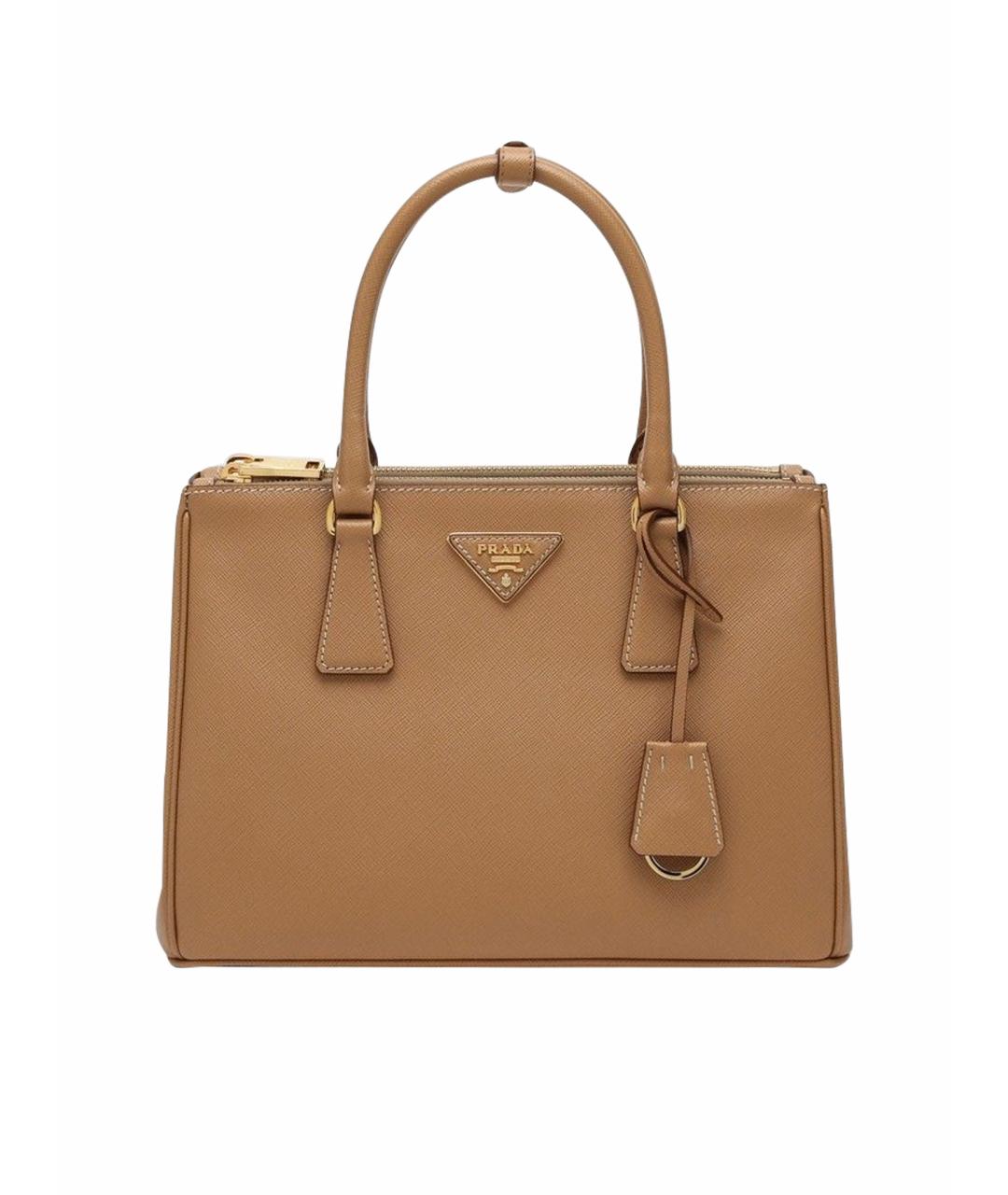 PRADA Бежевая кожаная сумка тоут, фото 1