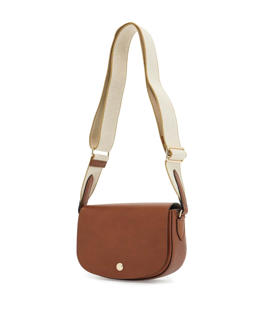LONGCHAMP Коричневая кожаная сумка через плечо, фото 4