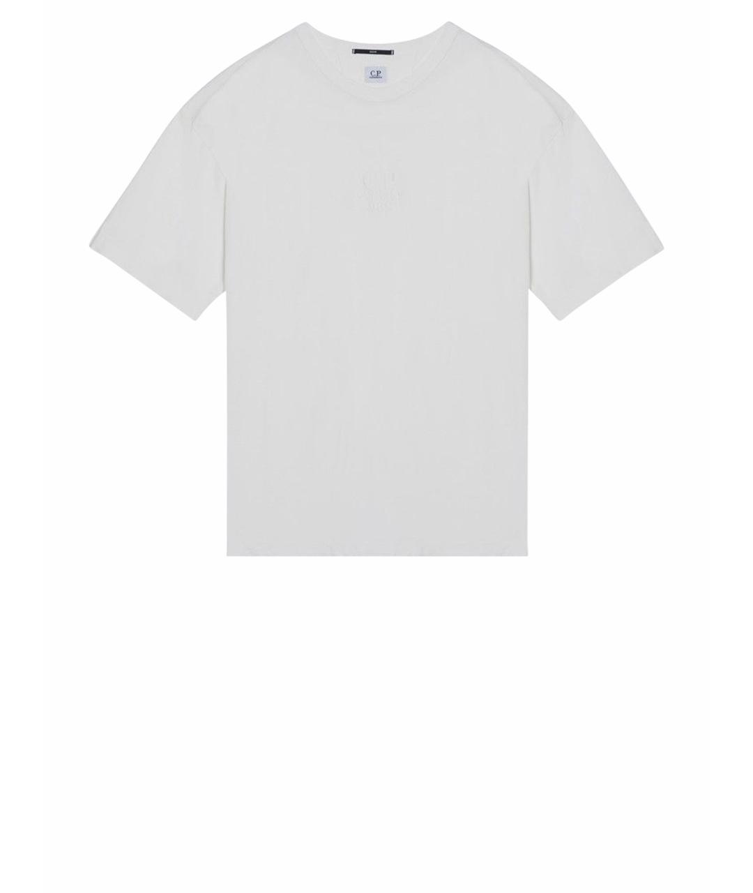 CP COMPANY Белая хлопковая футболка, фото 1