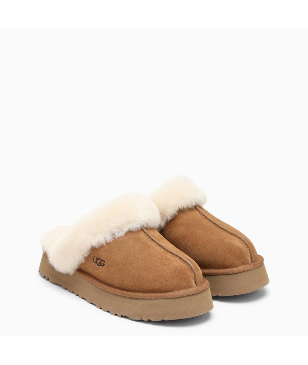 UGG AUSTRALIA Коричневые кожаные мюли, фото 2