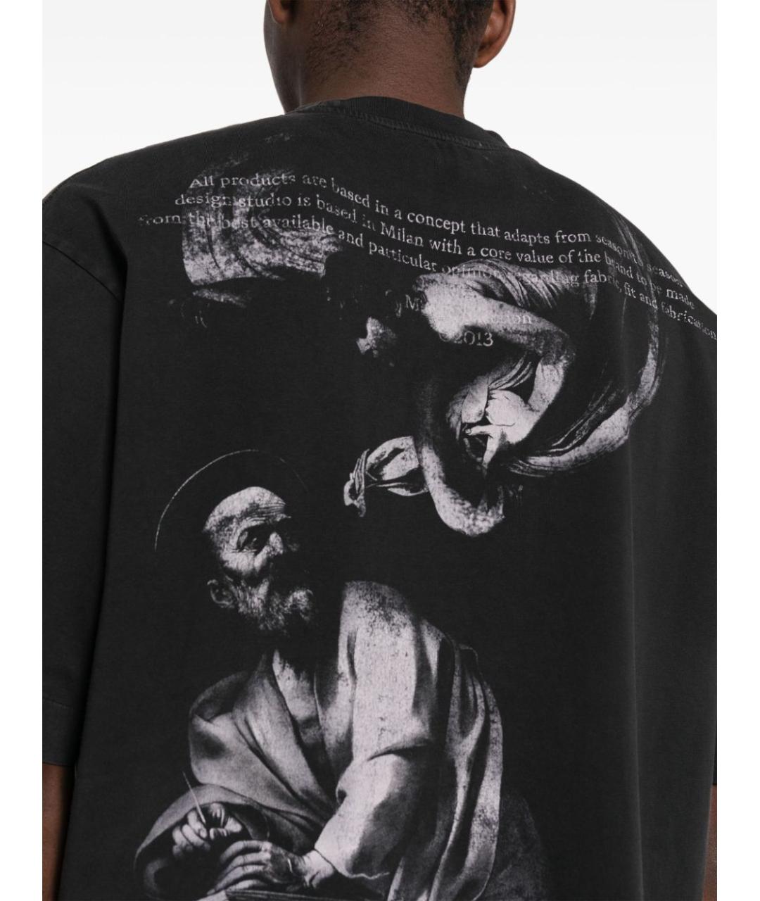 OFF-WHITE Черная хлопковая футболка, фото 5