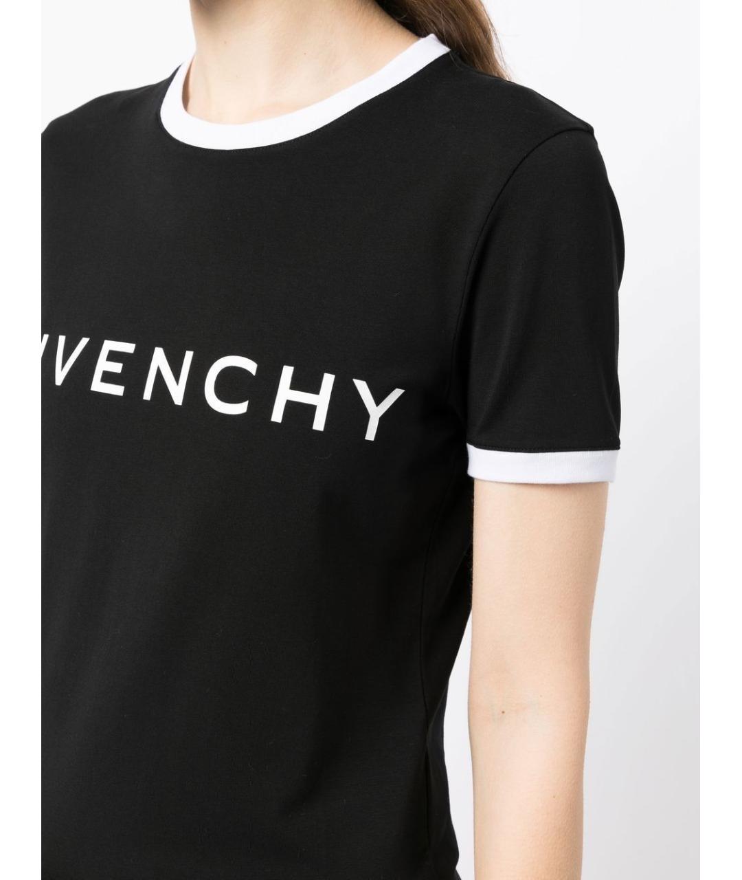 GIVENCHY Черная хлопковая футболка, фото 4