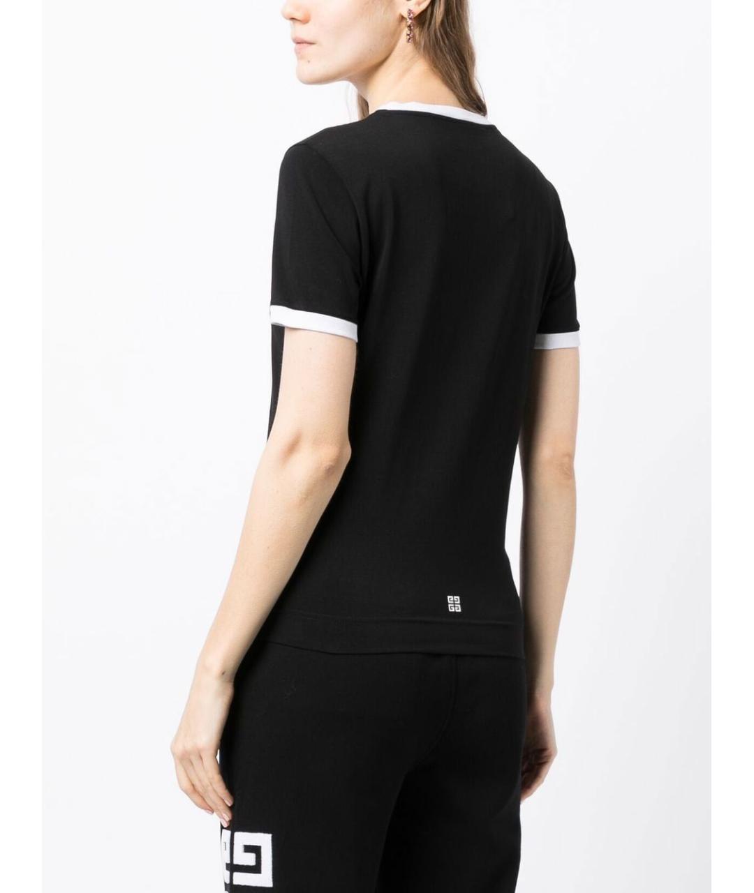 GIVENCHY Черная хлопковая футболка, фото 2