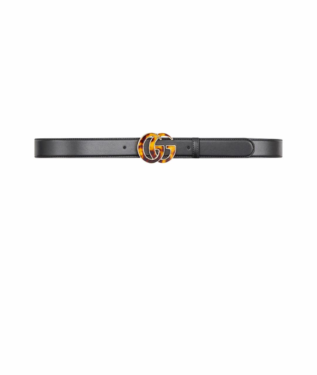 GUCCI Черный кожаный ремень, фото 1