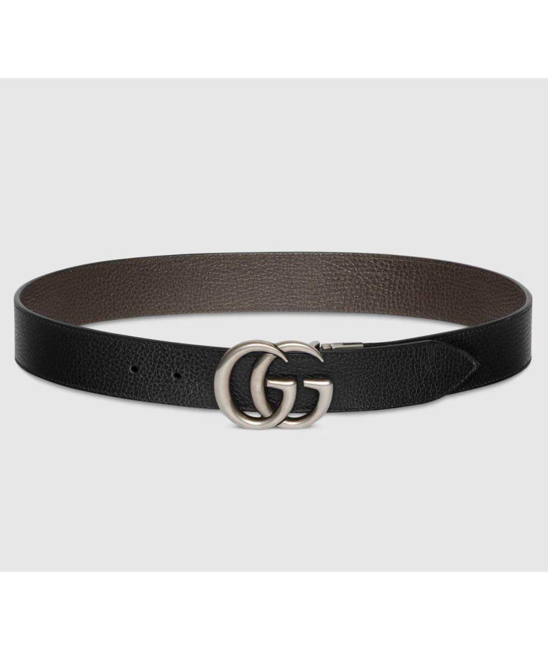 GUCCI Черный кожаный ремень, фото 4