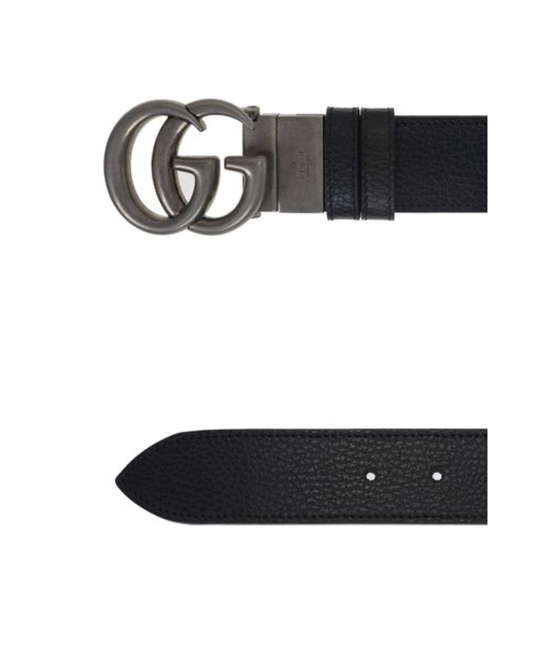GUCCI Черный кожаный ремень, фото 3