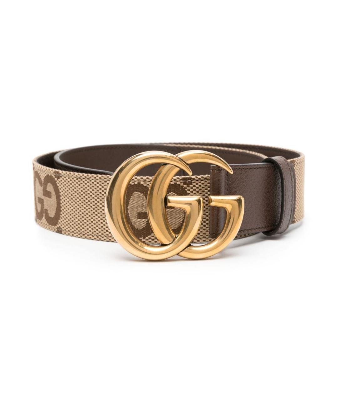 GUCCI Бежевый кожаный ремень, фото 1