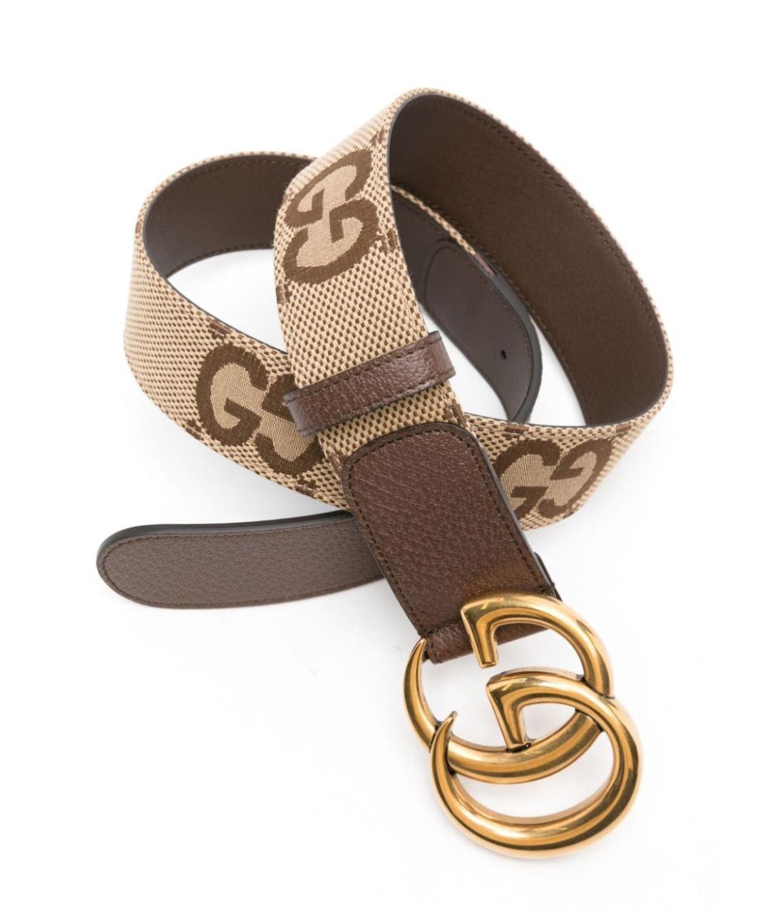 GUCCI Бежевый кожаный ремень, фото 2
