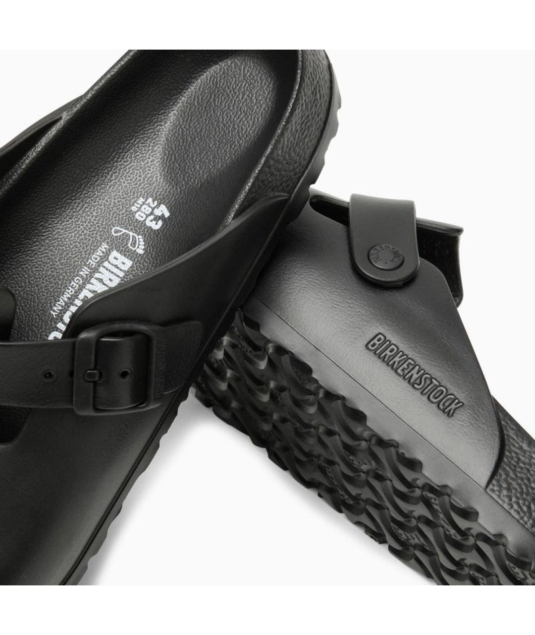 BIRKENSTOCK Черные резиновые шлепанцы, фото 5