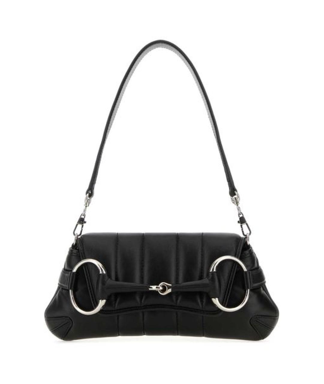 GUCCI Черная кожаная сумка через плечо, фото 1