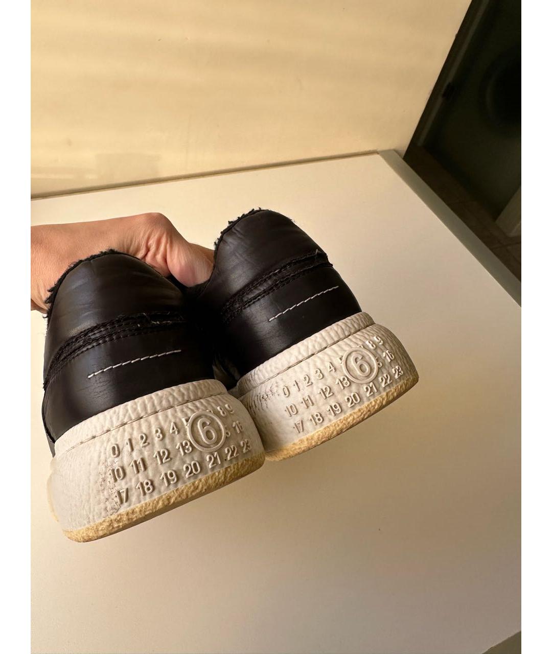 MM6 MAISON MARGIELA Черные текстильные кеды, фото 4