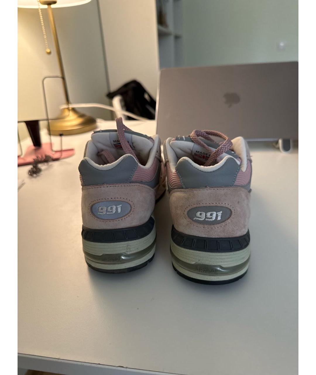 NEW BALANCE Розовые замшевые кроссовки, фото 3