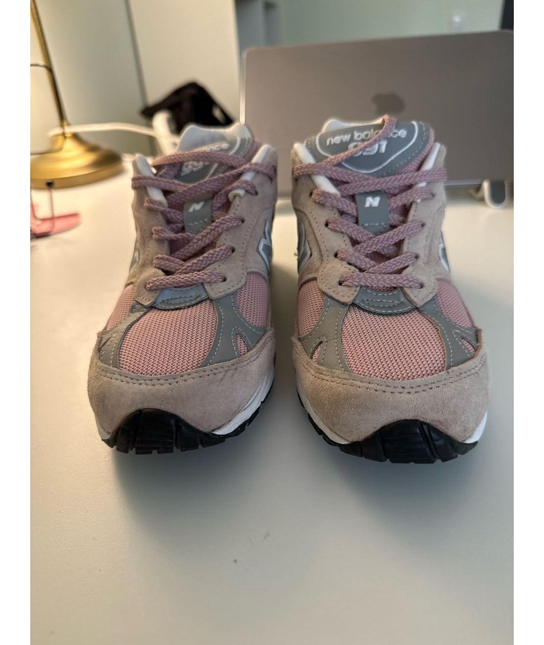 NEW BALANCE Розовые замшевые кроссовки, фото 2