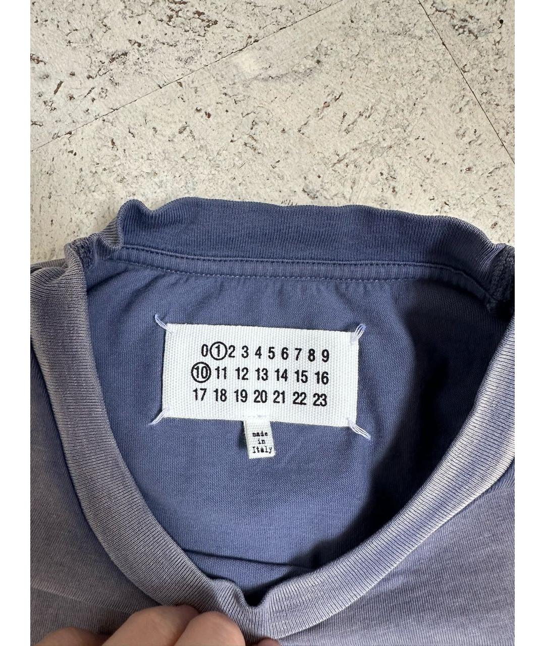 MAISON MARGIELA Фиолетовая хлопковая футболка, фото 4