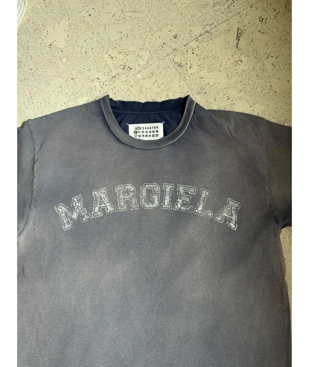 MAISON MARGIELA Фиолетовая хлопковая футболка, фото 3
