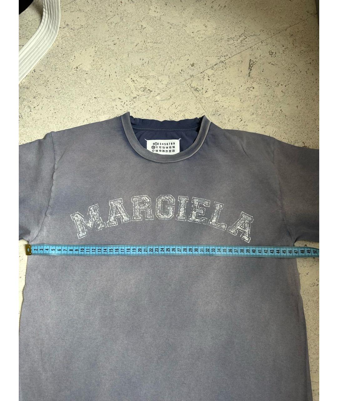 MAISON MARGIELA Фиолетовая хлопковая футболка, фото 8