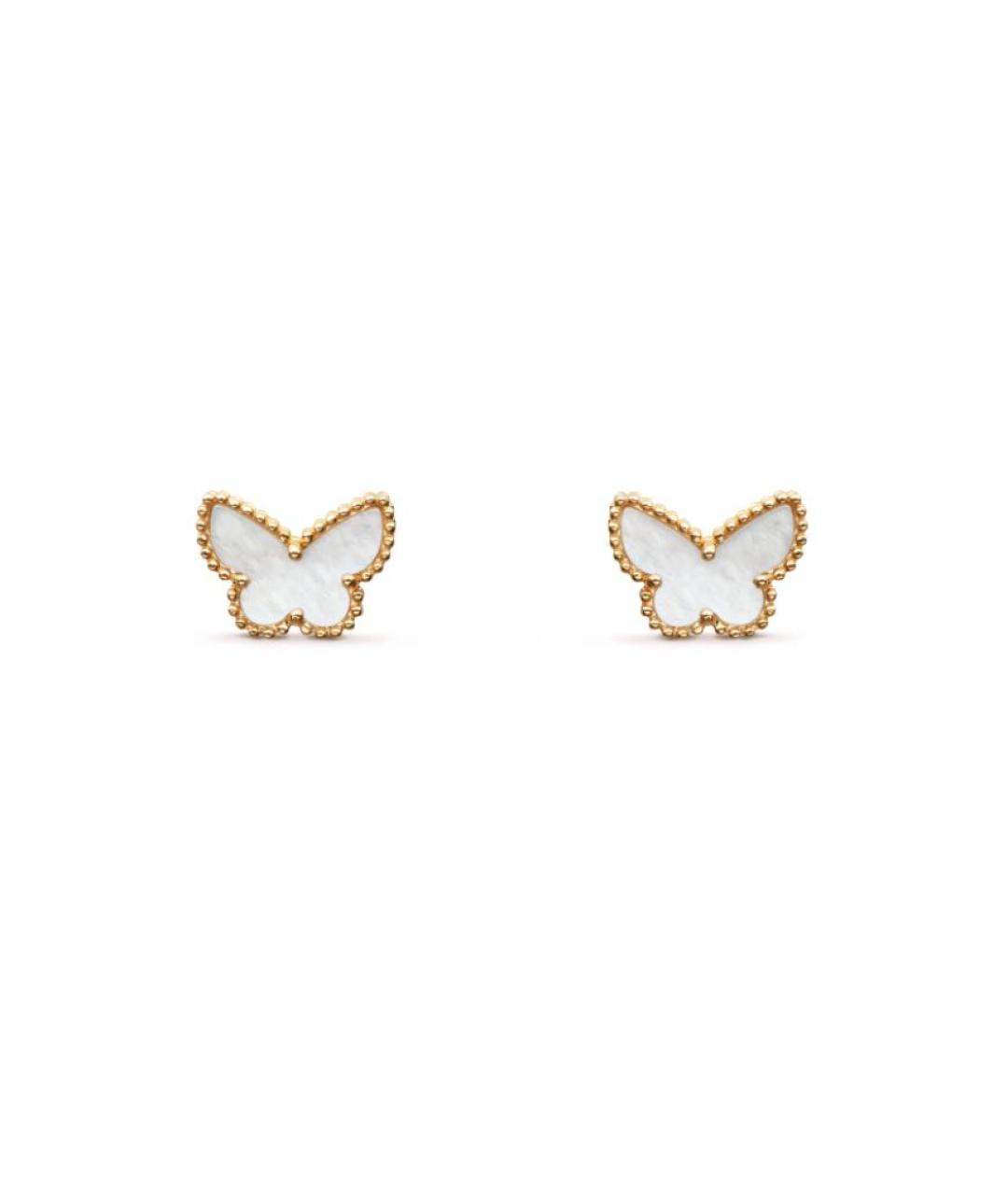 VAN CLEEF & ARPELS Белые серьги из желтого золота, фото 1
