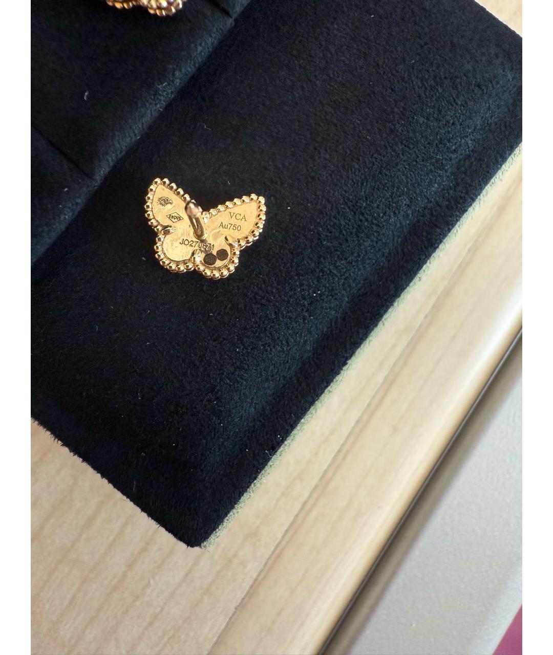 VAN CLEEF & ARPELS Белые серьги из желтого золота, фото 3