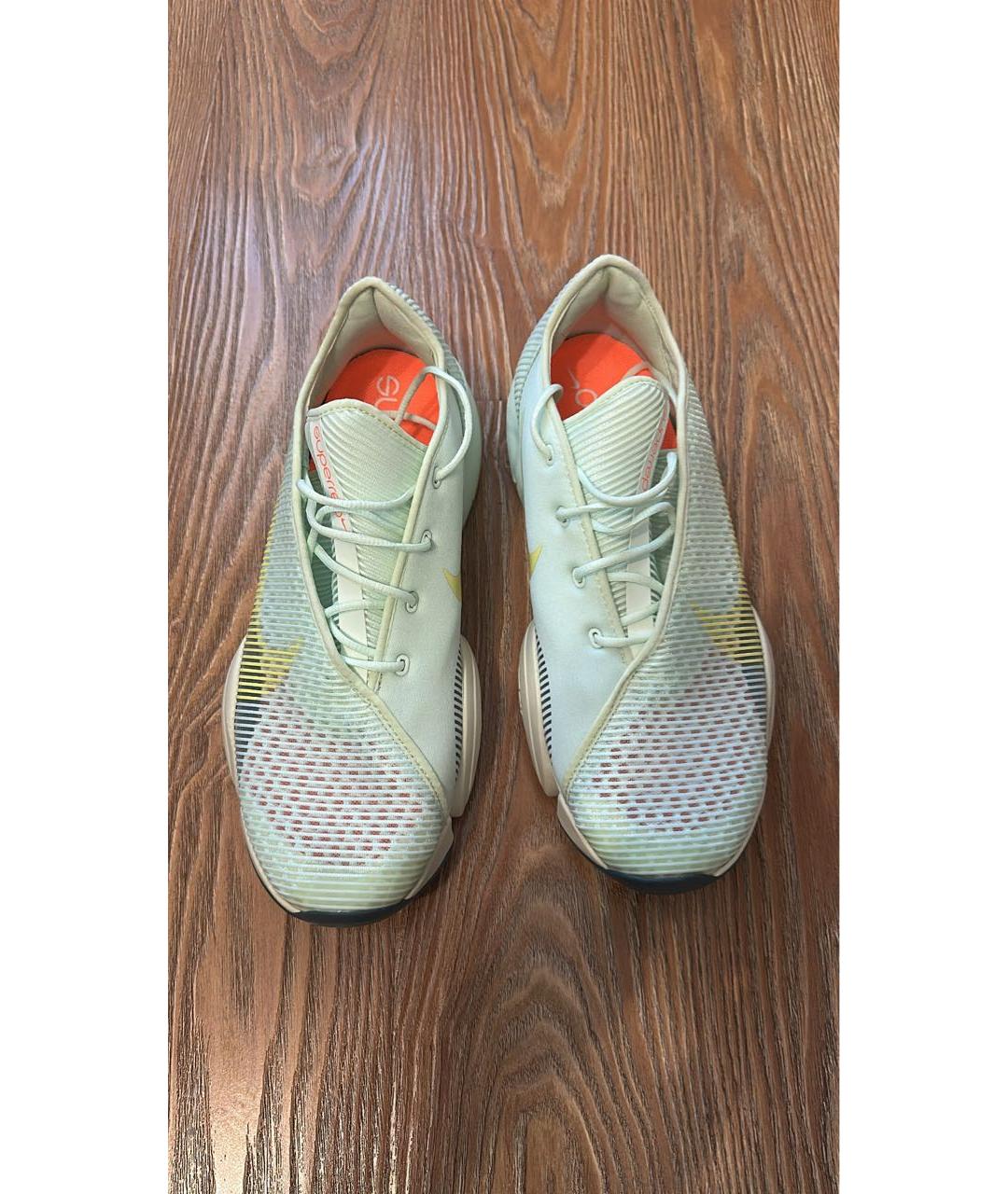 NIKE Бирюзовые текстильные высокие кроссовки / кеды, фото 2