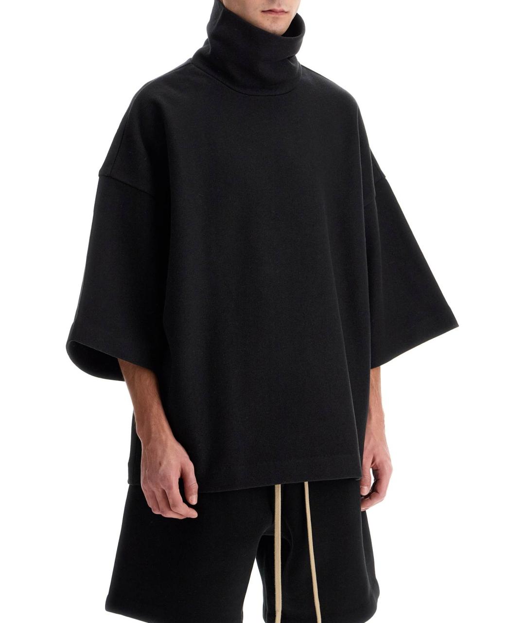 FEAR OF GOD Черная хлопковая футболка, фото 2