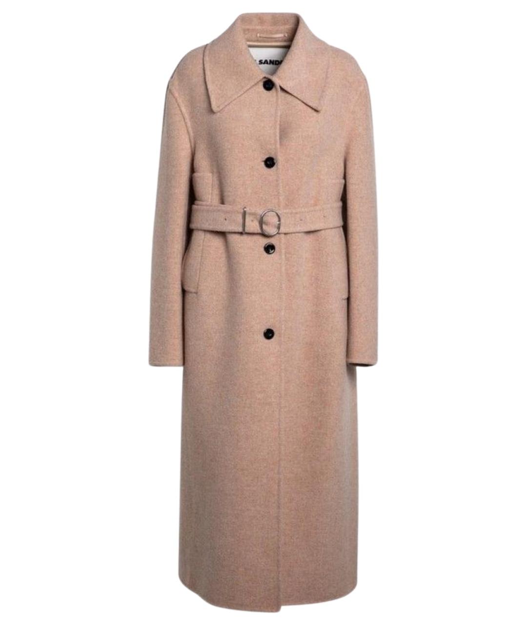 JIL SANDER Розовое шерстяное пальто, фото 1