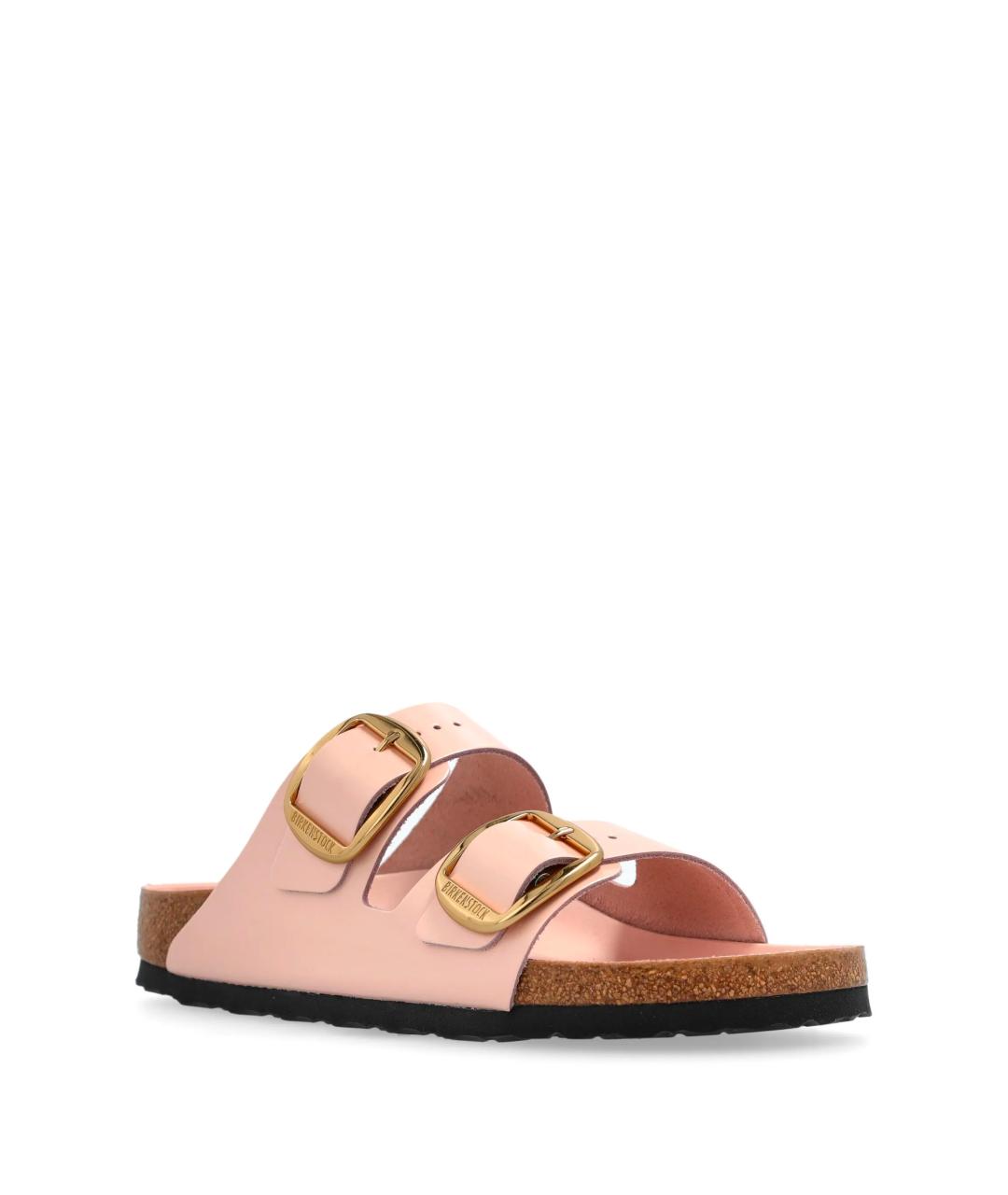 BIRKENSTOCK Розовые кожаные шлепанцы, фото 2