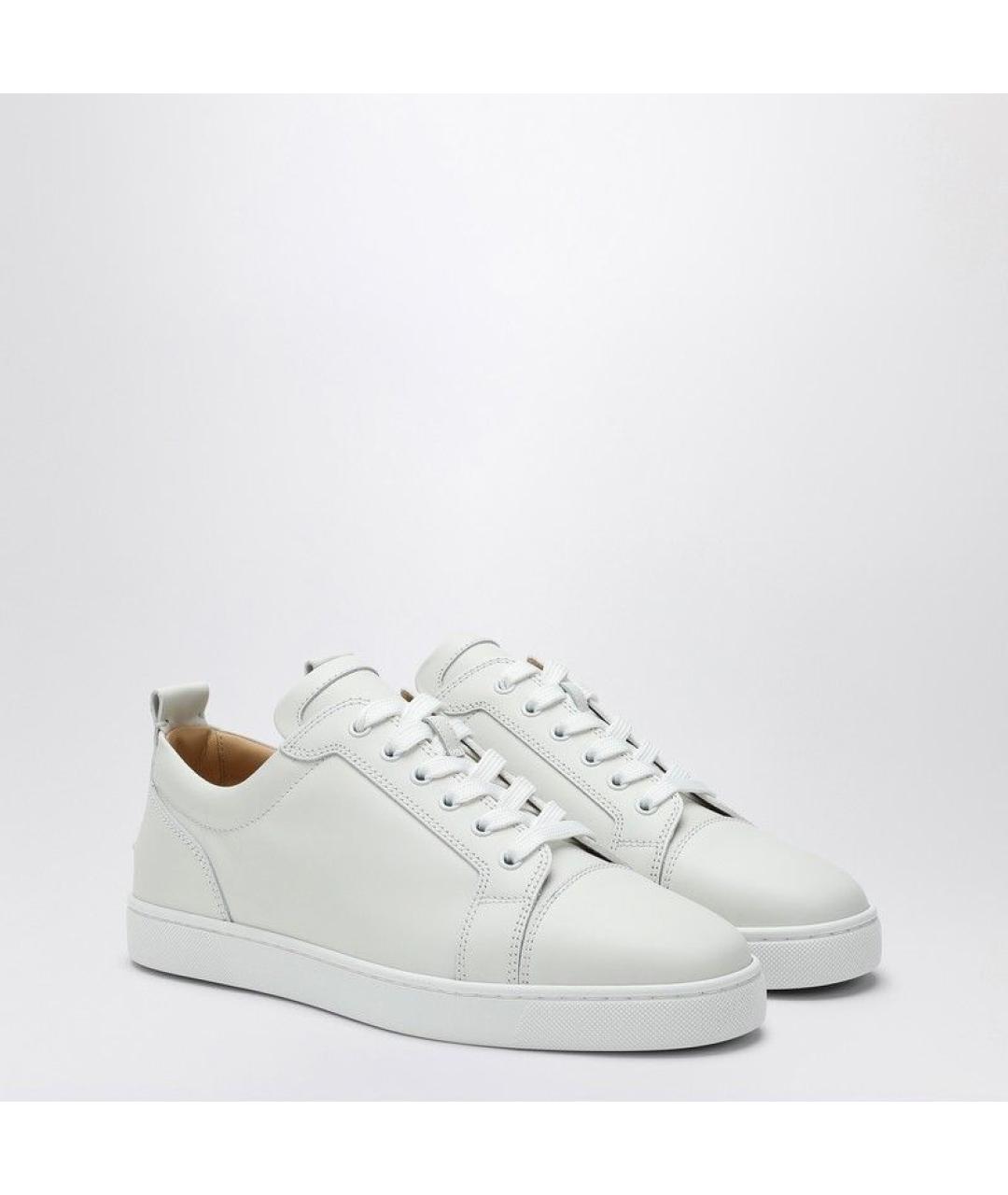 CHRISTIAN LOUBOUTIN Белые кожаные низкие кроссовки / кеды, фото 2