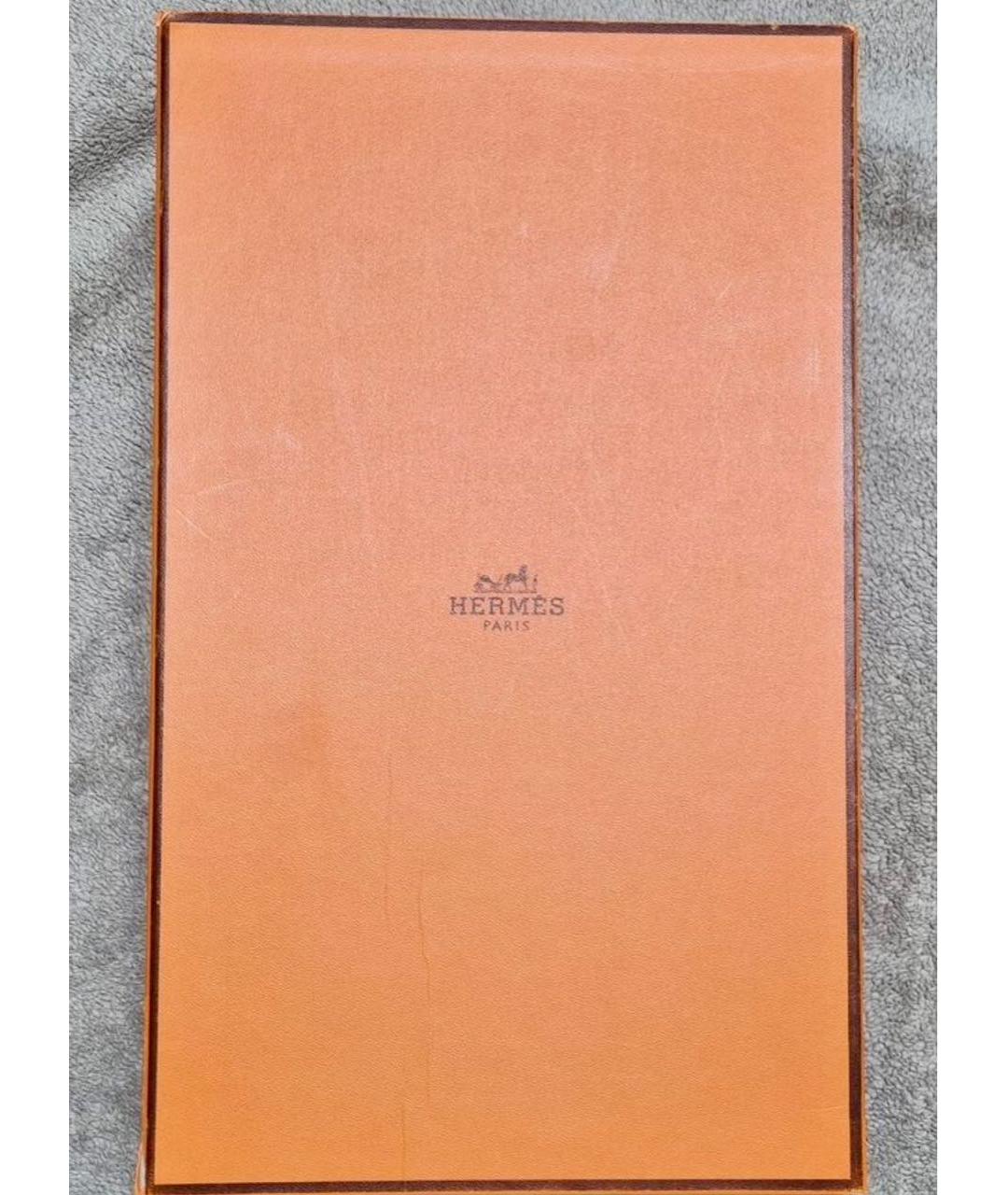 HERMES Черные кеды из экзотической кожи, фото 5