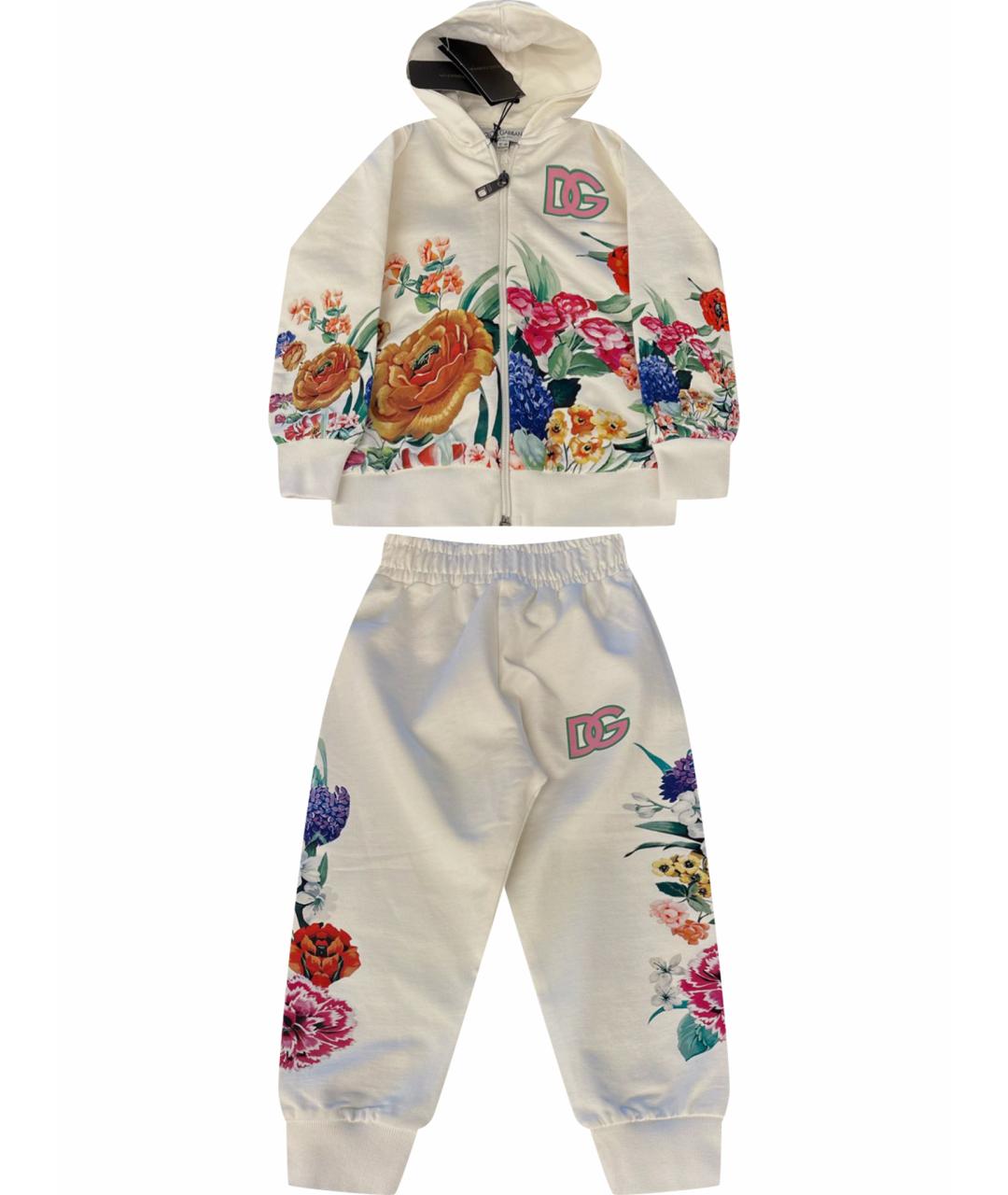 DOLCE & GABBANA KIDS Белый полиэстеровый комплект, фото 1