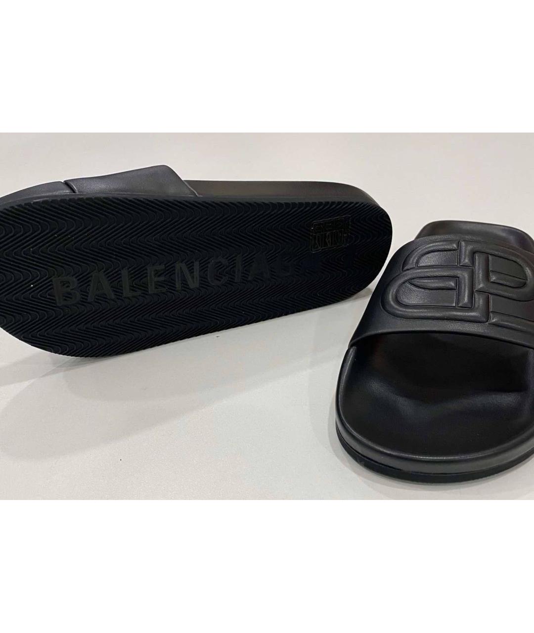 BALENCIAGA Черные шлепанцы, фото 3