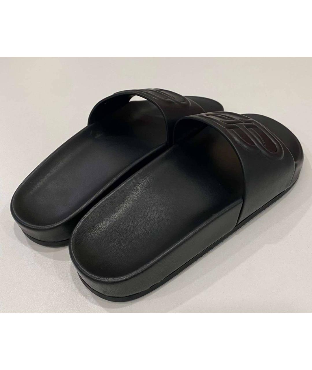 BALENCIAGA Черные шлепанцы, фото 4