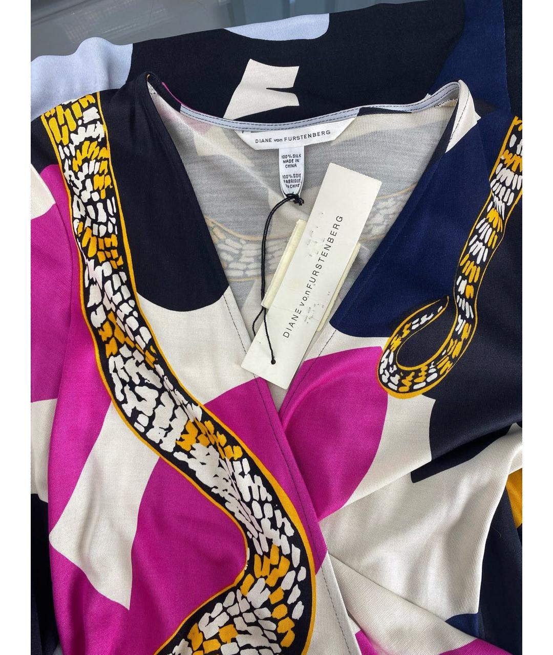 DIANE VON FURSTENBERG Мульти вискозное повседневное платье, фото 3