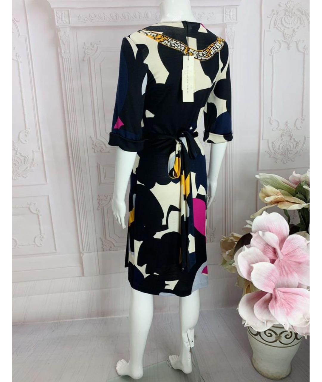 DIANE VON FURSTENBERG Мульти вискозное повседневное платье, фото 2