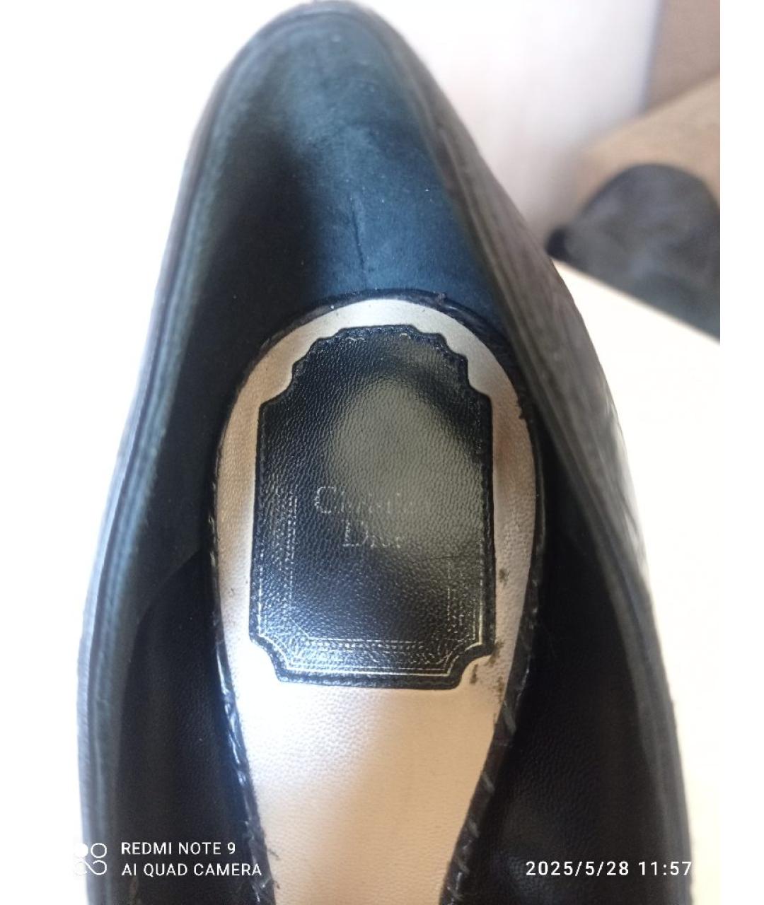 CHRISTIAN DIOR Черные туфли из экзотической кожи, фото 5