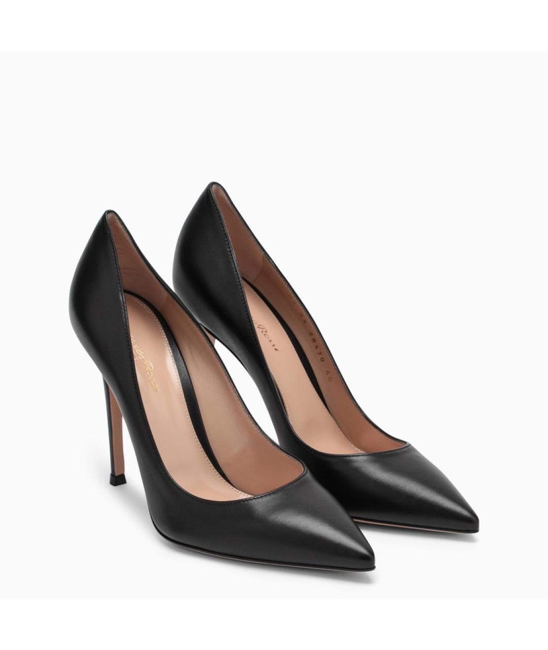 GIANVITO ROSSI Черные кожаные туфли, фото 2