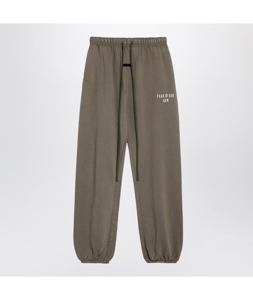 FEAR OF GOD Зеленые хлопковые прямые брюки, фото 3