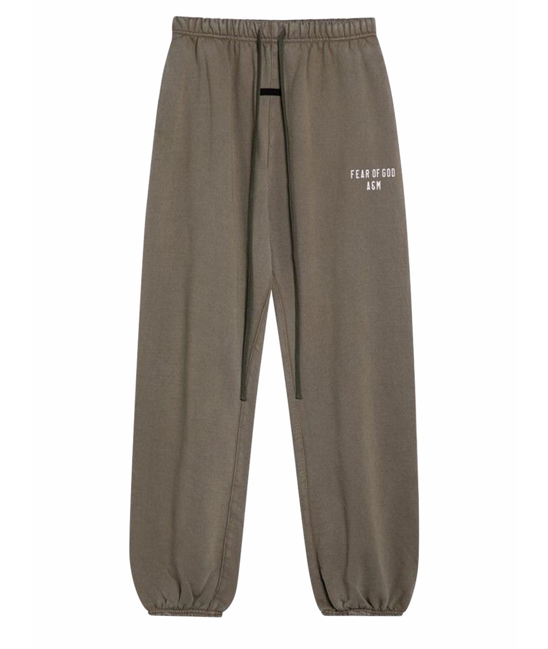 FEAR OF GOD Зеленые хлопковые прямые брюки, фото 1