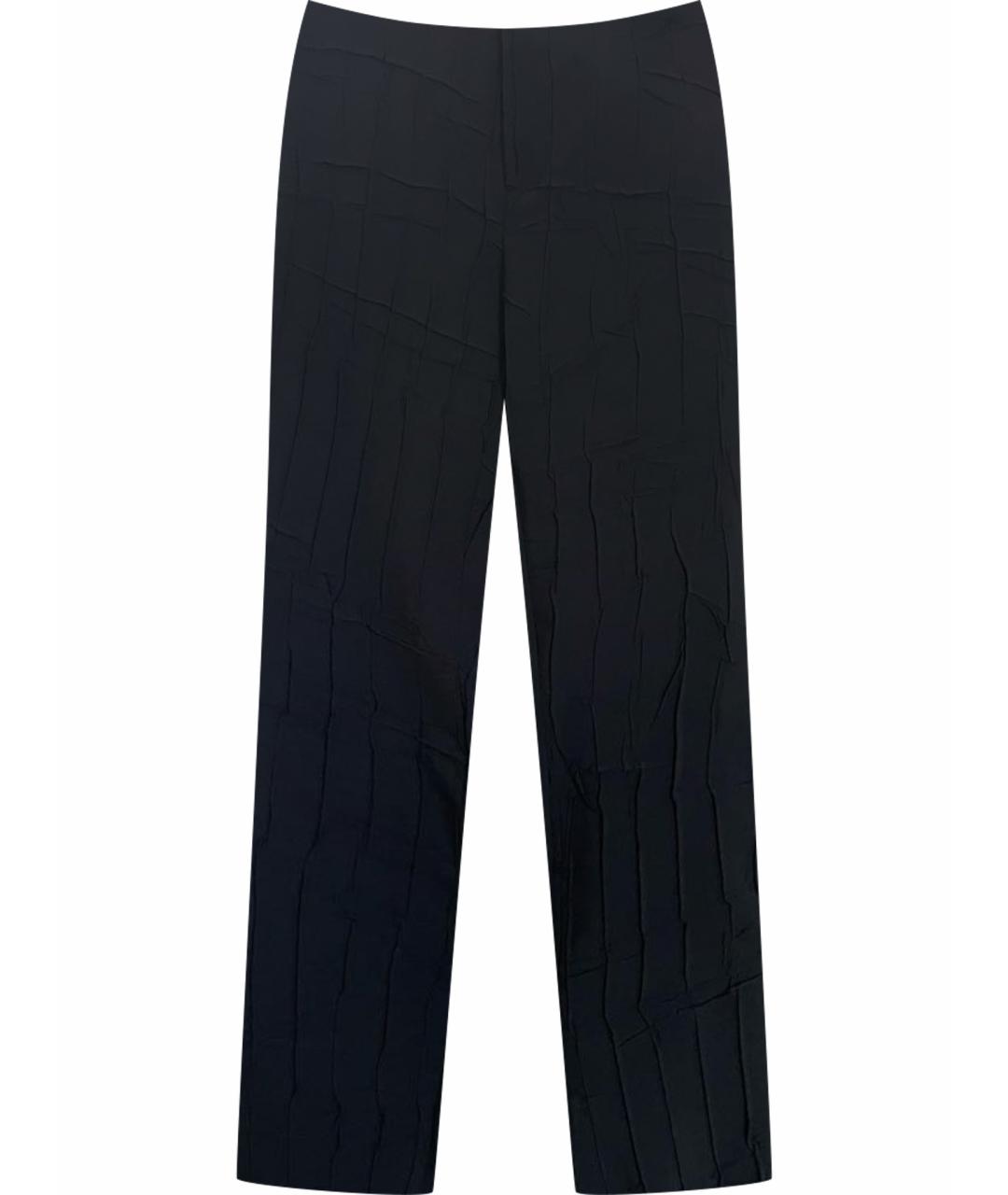 BLUMARINE Черные полиэстеровые прямые брюки, фото 1