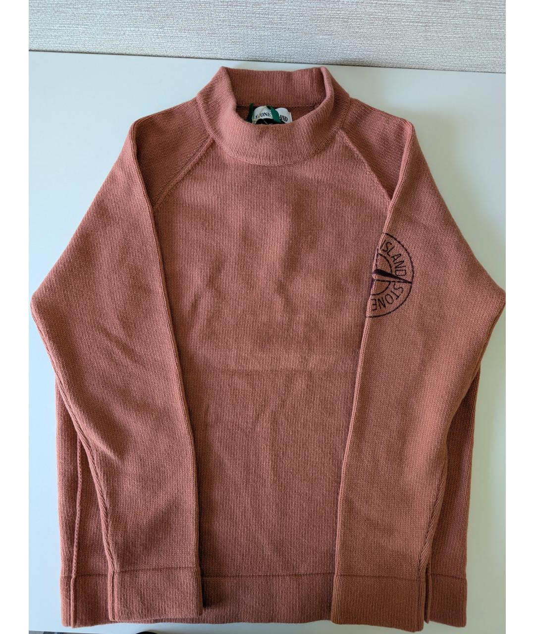 STONE ISLAND Коралловый шерстяной джемпер / свитер, фото 5