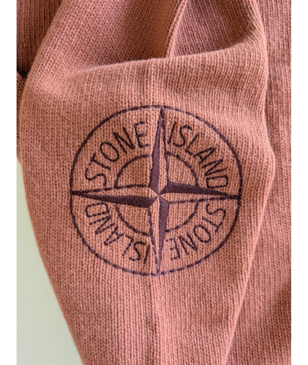 STONE ISLAND Коралловый шерстяной джемпер / свитер, фото 4