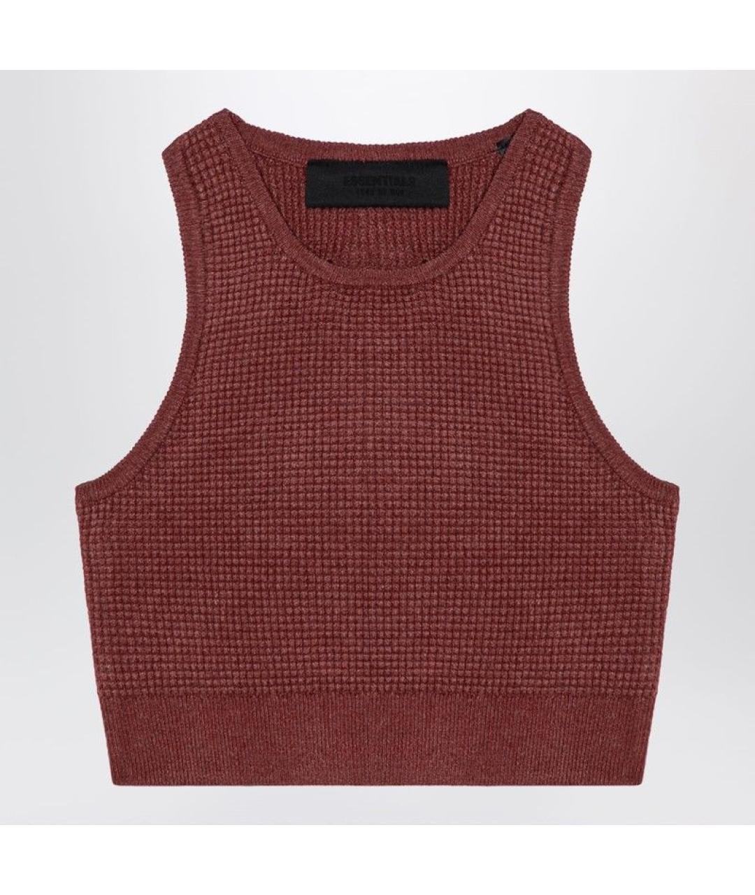 FEAR OF GOD Бордовая полиэстеровая майка, фото 3