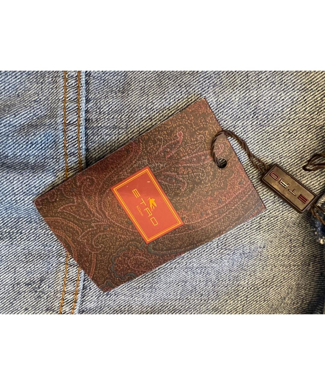 ETRO Синяя хлопковая куртка, фото 4