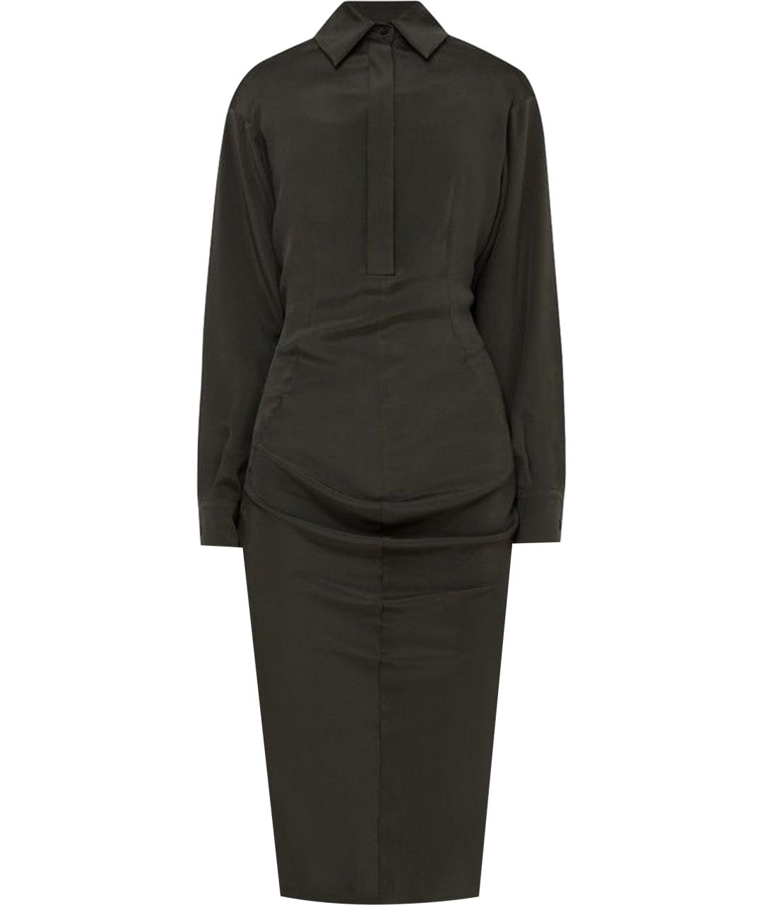 SPORTMAX Зеленые шелковое вечернее платье, фото 1