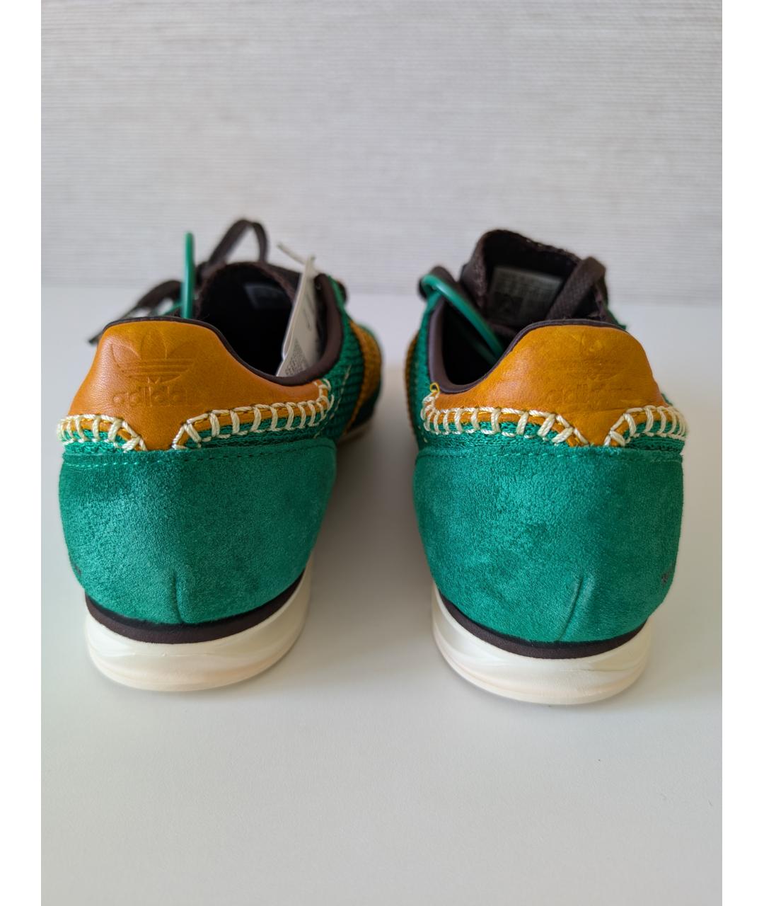 ADIDAS Зеленые замшевые низкие кроссовки / кеды, фото 3